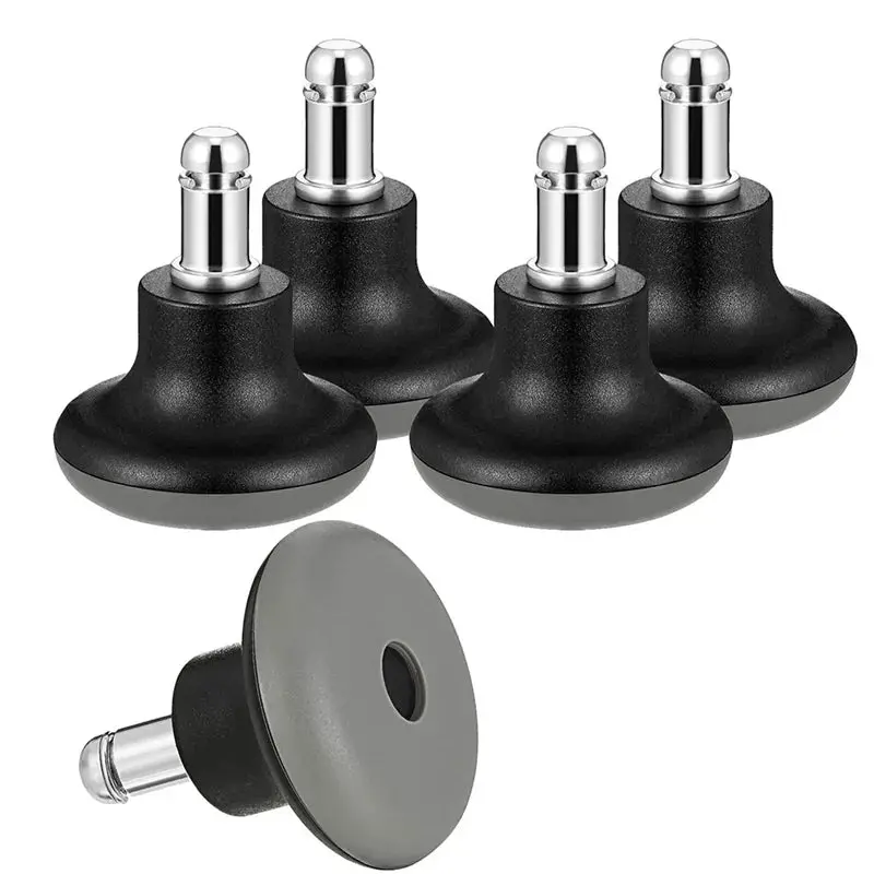 Replacement Bell Glides For Office Chairs – 2-Inch Non-Marking Swivel Casters For Hard Floors & Carpets 1