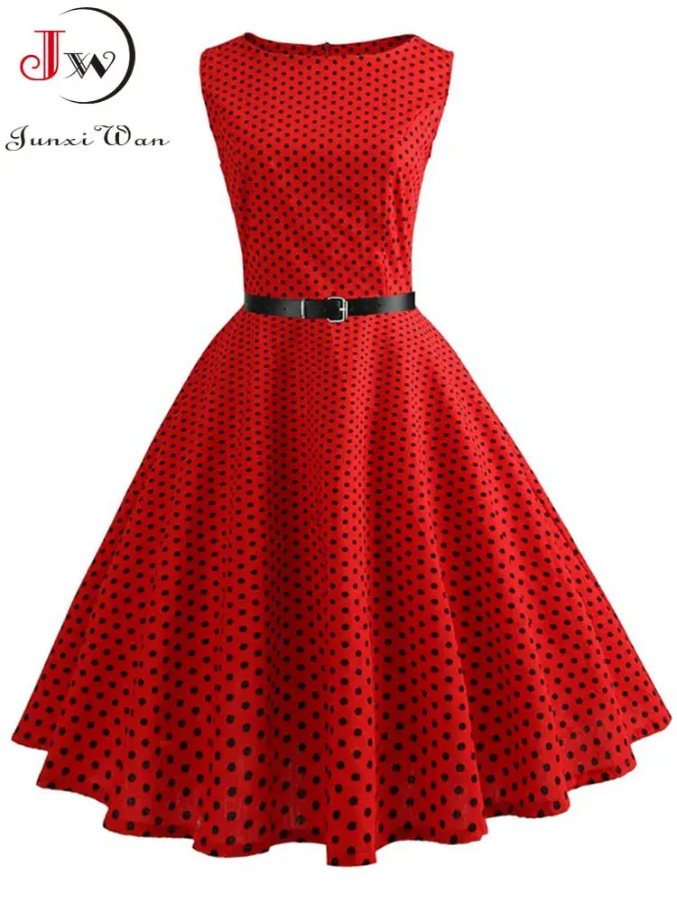 Retro Floral Summer Dress – Vintage-Inspired Casual Dress For Parties & Valentine'S Day Outings 1