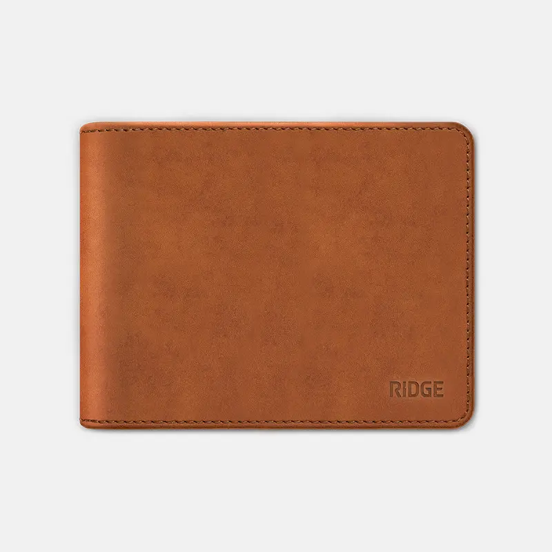 Ridge Billfold Wallet – Tobacco Brown Leather 1