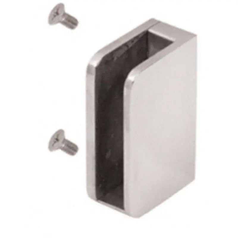 Right-Hand Flat-Back Closed-Bottom Post Clip For 1/4" Glass 2