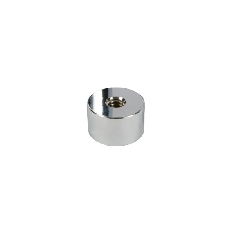 Satin Chrome Standoff Base – 1-1/4" Diameter × 1/2" Height 1