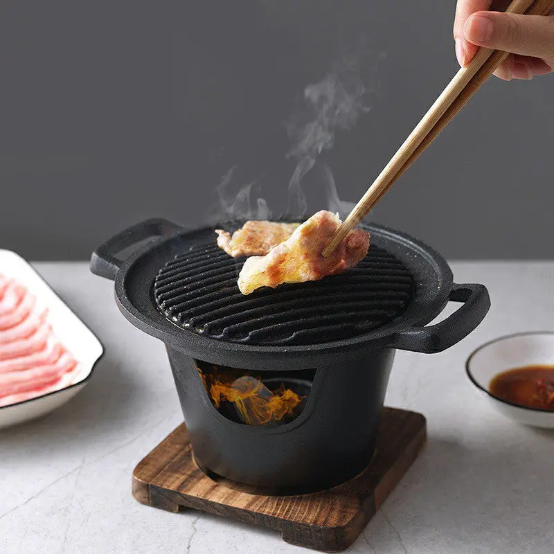 Smokeless Mini Alcohol Stove Grill – Compact Indoor/Outdoor Bbq Plate For Roasting 1