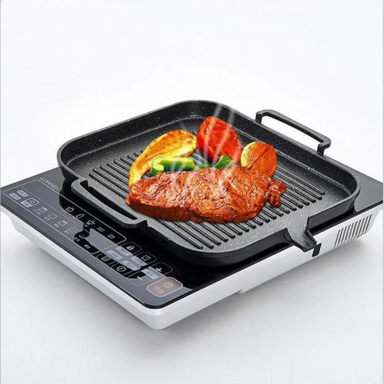 Smokeless Teppanyaki-Style Square Non-Stick Bbq Griddle Pan 1