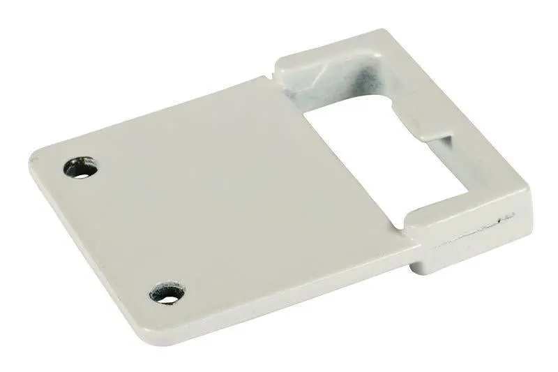 Square White Cam Lock Keeper – Recessed Mounting Latch Component 1