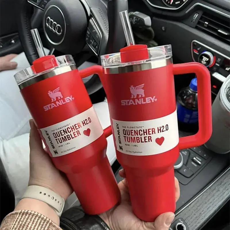 Stanley 40 Oz Stainless Steel Vacuum Tumbler – Insulated Travel Mug With Handle, Lid & Straw 1
