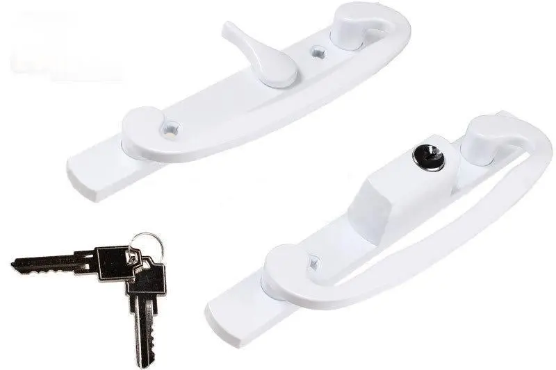 Truth Hardware Legacy Keyed Locking Sliding Glass Door Handle Set – 3-15/16-Inch Spacing 1
