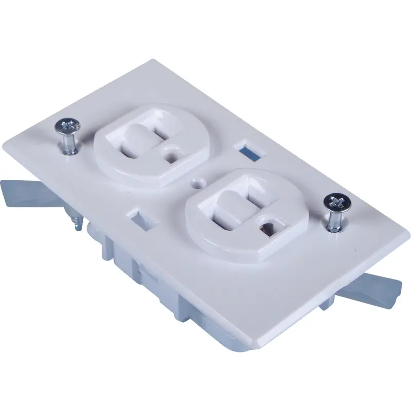 United States Hardware White 15-Amp Mobile Home Duplex Outlet (5-15R) 1