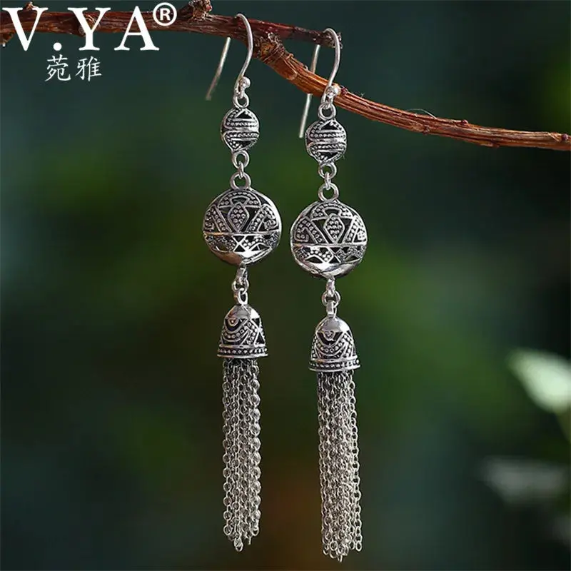 V.Ya Peony Flower Earrings – Handcrafted 925 Sterling Silver Ethnic Studs For Women 1