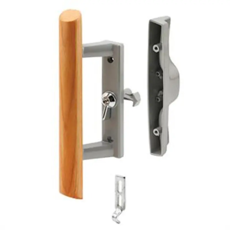 Viking Non-Keyed Sliding Glass Door Handle Set – 3-15/16" Centers, Wood/Aluminum Compatible 1