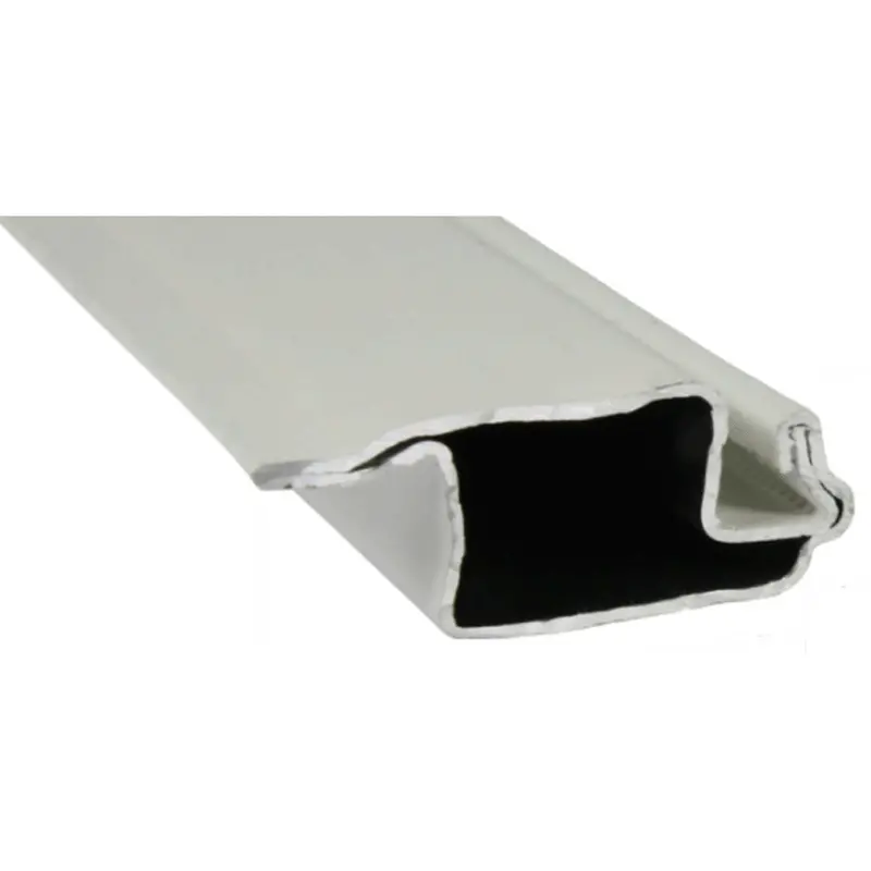 White 3/8" Reverse Flanged Aluminum Window Screen Frame Extrusion 1