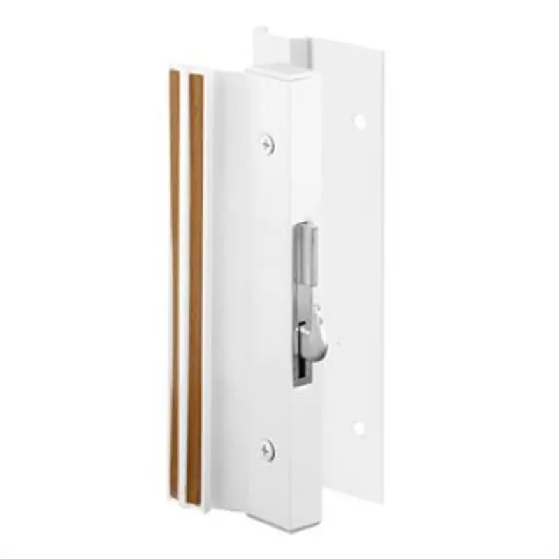 White Hook-Style Surface-Mount Sliding Patio Door Handle – 4-15/16-Inch Screw Centers 1
