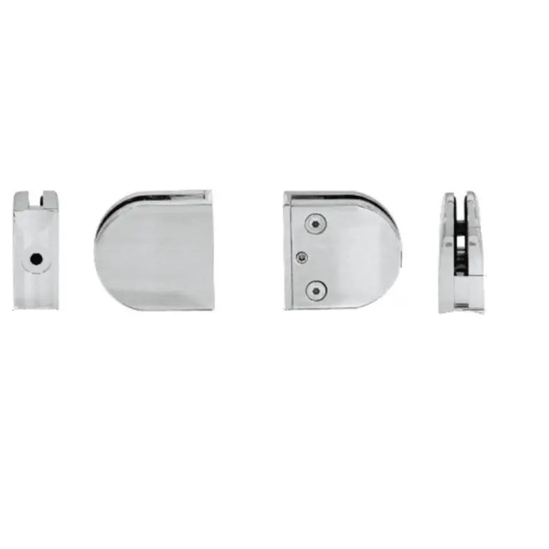 Z-Series 2" Radius Round Stainless Steel Clamp For 1/4" And 5/16" Glass 1
