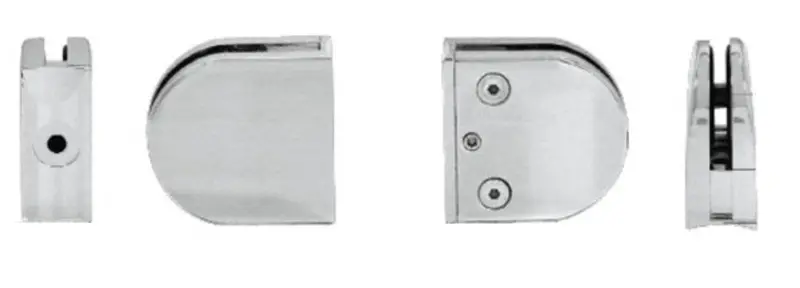 Z-Series Round 2" Radius Stainless Steel Clamp For 3/8" Glass Applications 1