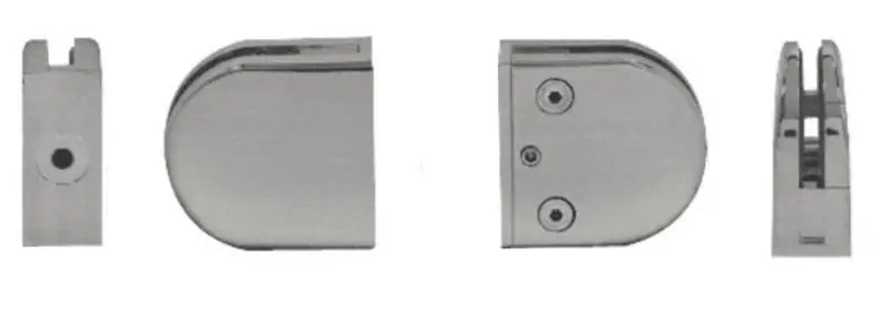 Z-Series Round Flat-Base Zinc Clamp For 1/2" Glass 1