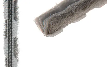 Zipper Pile Weatherstrip: .187" Backing, .250" Pile Height 1
