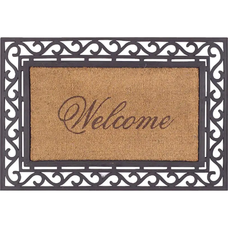 Bacova Beige Coir-And-Rubber Entry Mat – 20-Inch By 36-Inch Non-Slip Design 1