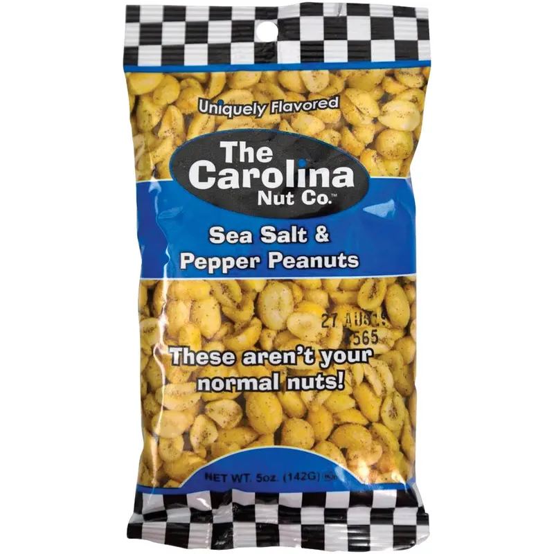 Carolina Nut Co. Sea Salt & Black Pepper Roasted Peanuts – 5 Oz Bag 1