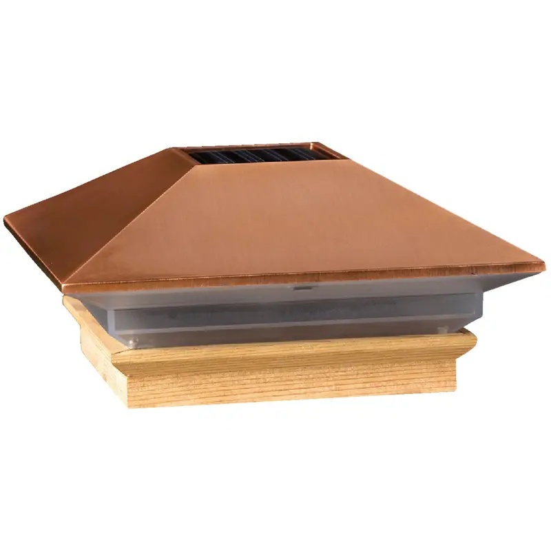 Deckorators High Point Solar Post Cap – 4 In. X 4 In., Integrated Led Lighting 1