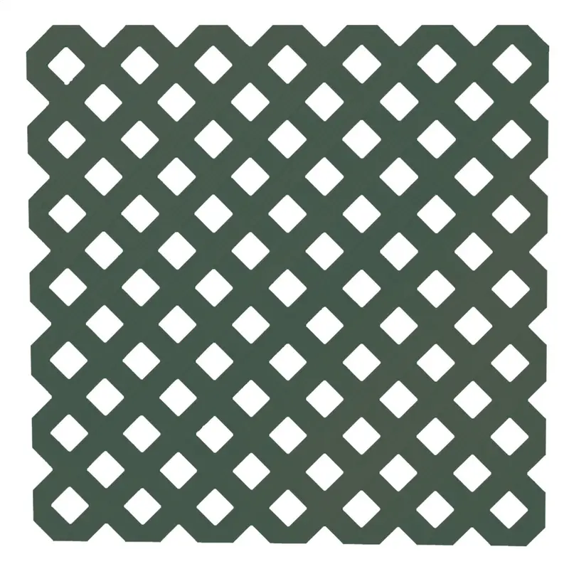 Dimensions Vinyl Privacy Lattice Panel – 4' W × 8' L × 3/16" Thick, Dark Green 1