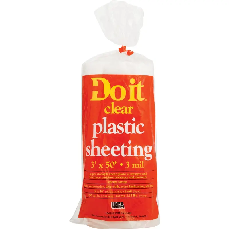 Do It Clear Polyethylene Film — 3 Mil Thickness, 3 Ft X 50 Ft Roll 1