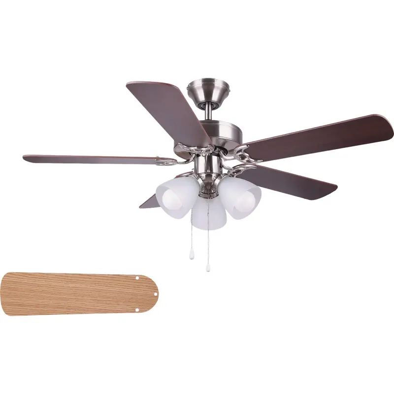 Home Impressions Studio Ceiling Fan – 42 In., Brushed Nickel With Integrated Light Kit 1