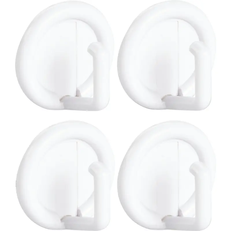 Interdesign Axis Adhesive Utility Hook – Round, White, Removable Wall Mount 1