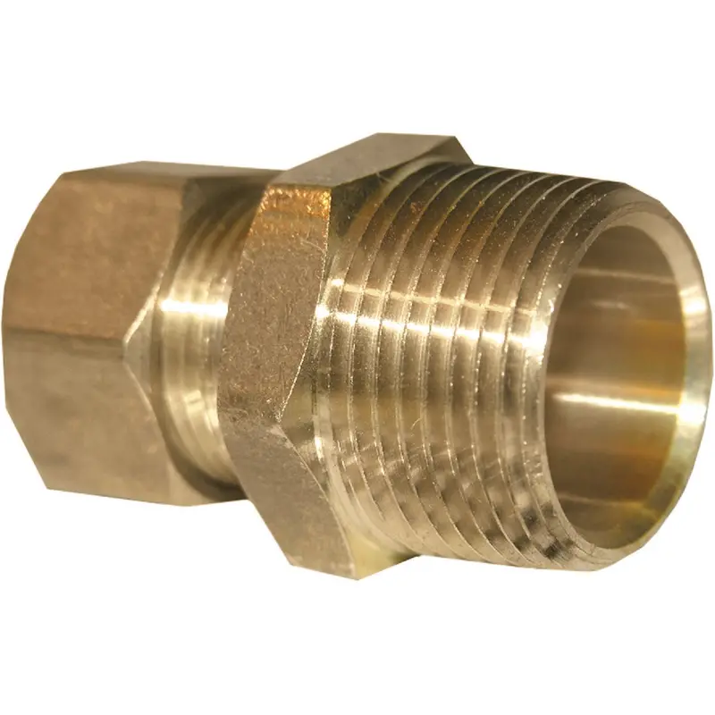 Lasco Brass Compression Adapter – 5/8-Inch Compression X 3/4-Inch Mpt, Lead-Free Fitting 1