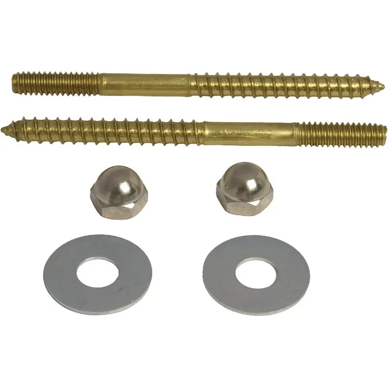 Lasco Brass Toilet Mounting Screws – 1/4" × 3-1/2", Corrosion-Resistant 1