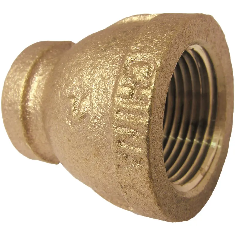 Lasco Red Brass Reducing Bell Coupling – 3/4" Fpt To 3/8" Fpt 1