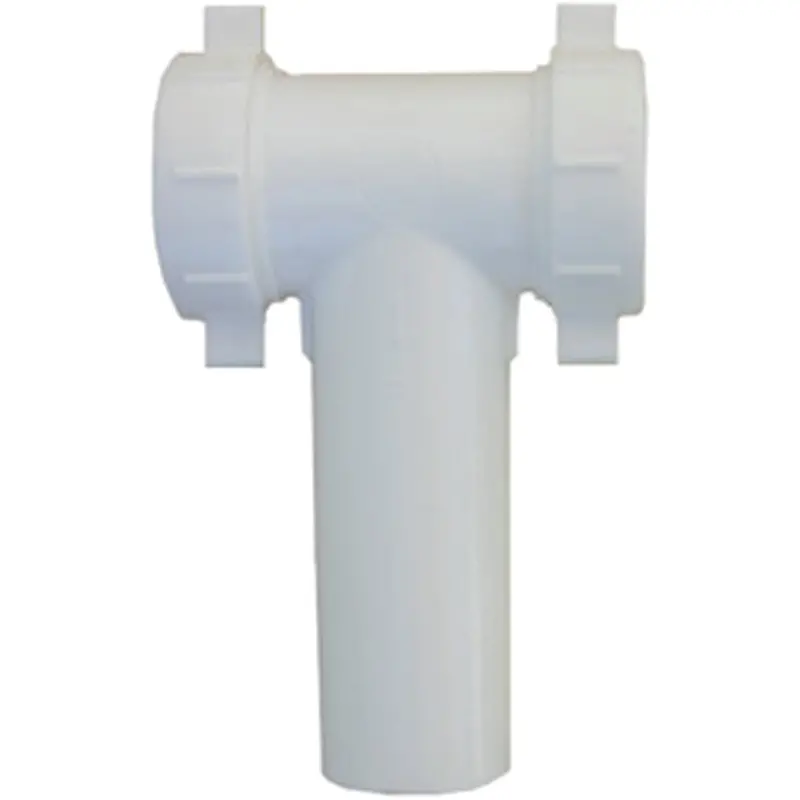 Lasco White Plastic Pipe Tee – 1-1/2" Od Compression Fitting 1