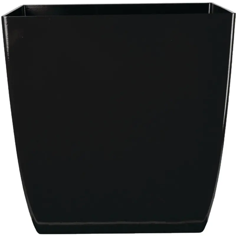 Myers Aria Glossy Black Onyx Square Planter – 6-Inch Modern Indoor/Outdoor Pot 1