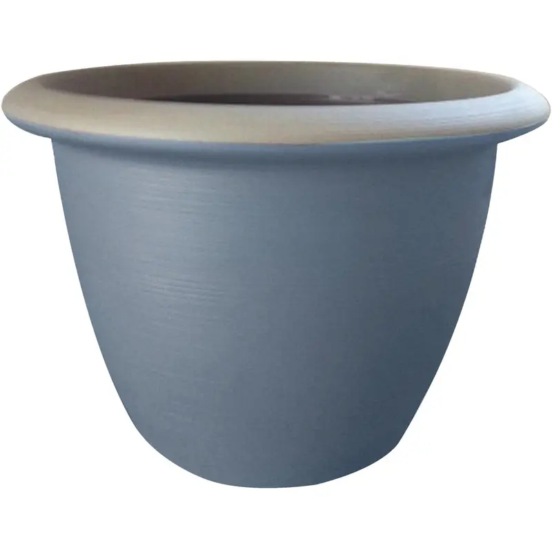 Myers Sevilla Polypropylene Planter – 12" Tall, Ponder Blue With Pepperstone Rim 1