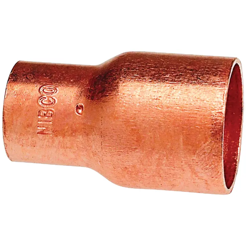 Nibco 1/2" X 1/4" Reducing Copper Coupling With Built-In Stop 1
