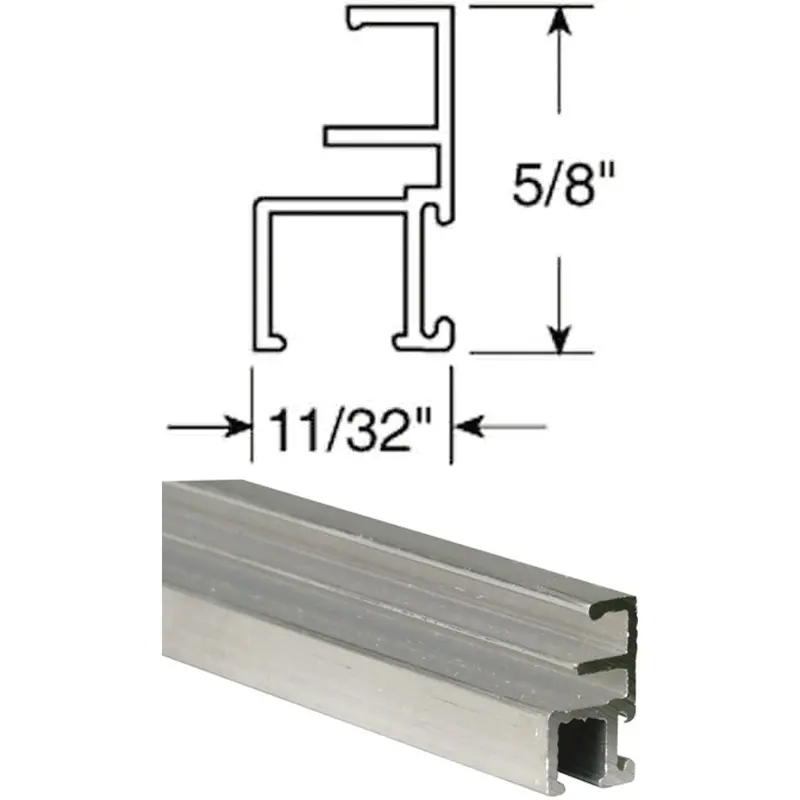 Prime-Line Make-2-Fit Triple Track Screen Frame – 11/32" X 5/8" X 72", Mill-Finish Aluminum 1
