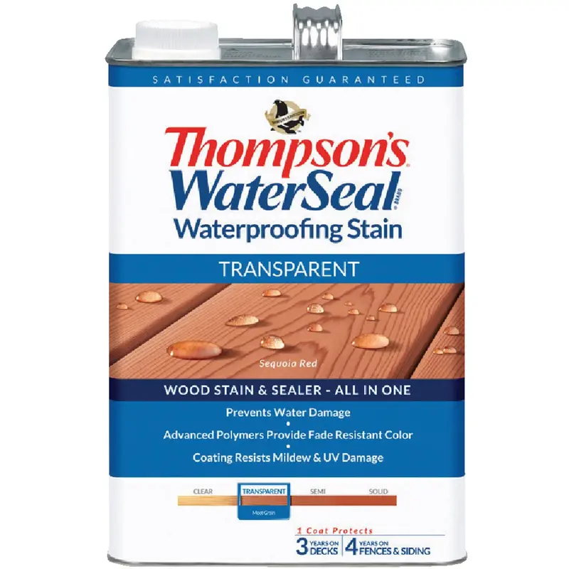 Thompson'S Waterseal Transparent Waterproofing Stain – Sequoia Red, 1-Gallon Container 1
