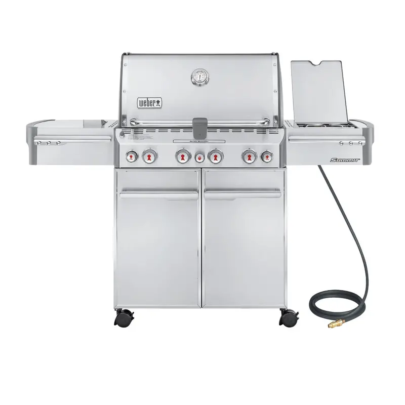 Weber Summit S-470 Gas Grill – 4-Burner Stainless Steel, 48,800 Btu, With 12,000 Btu Side Burner 1